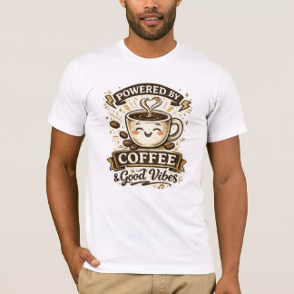 Camiseta Alimentado por Café