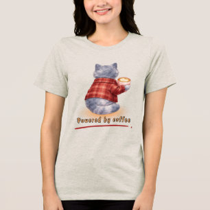 Camiseta Alimentado por Café