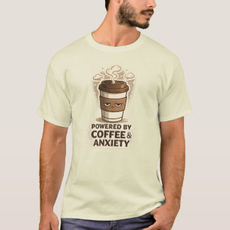 Camiseta Alimentado Por Café & Ansiedade – Estética de Café