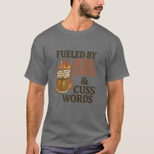 CAMISETA ALIMENTADO POR CAFÉ CIVIL E PALAVRAS DE CUSTO