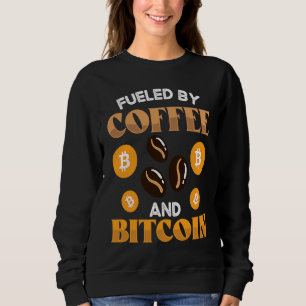 Camiseta Alimentado Por Café E Cripto Moeda Blockchain