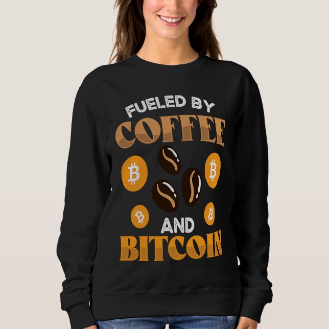 Camiseta Alimentado Por Café E Cripto Moeda Blockchain (Frente)