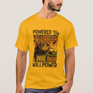 Camiseta Alimentado Por Café E Pura Potência De Pai