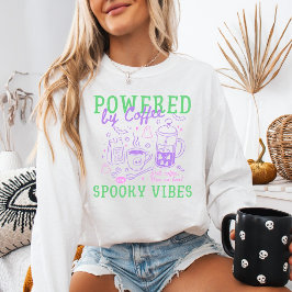 Camiseta Alimentado Por Café E Vibrações Assustadoras De Ha