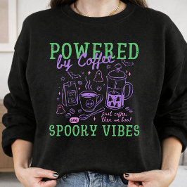 Camiseta Alimentado Por Café E Vibrações Assustadoras De Ha