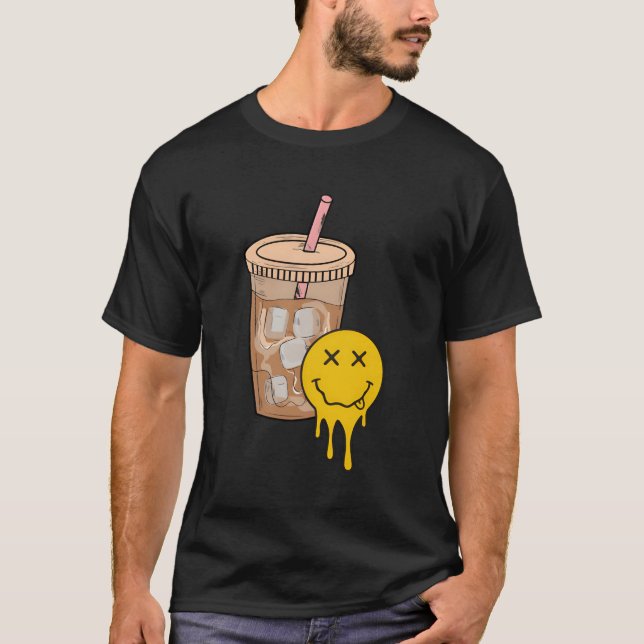 Camiseta Alimentado Por Café Forçado E Ansiedade Tal Saúde, (Frente)