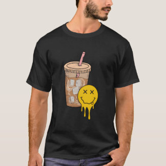 Camiseta Alimentado Por Café Gelado E Ansiedade Tal Saúde A