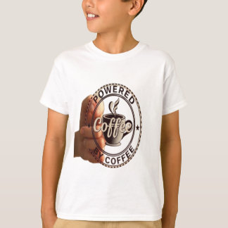 Camiseta Alimentado Por Café" Gráfico Divertido Para Crianç