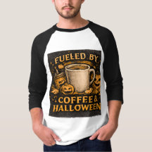 Alimentado Por Café & Halloween Gráfico Divertido