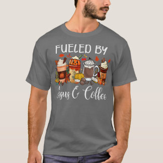 Camiseta Alimentado Por Café Jesus Caffeine Lover Ação de G