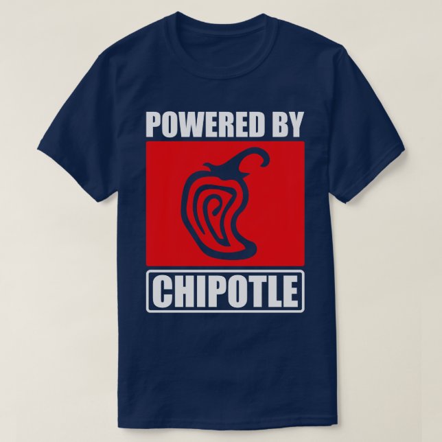 Camiseta Alimentado Por Chipotle (Frente do Design)