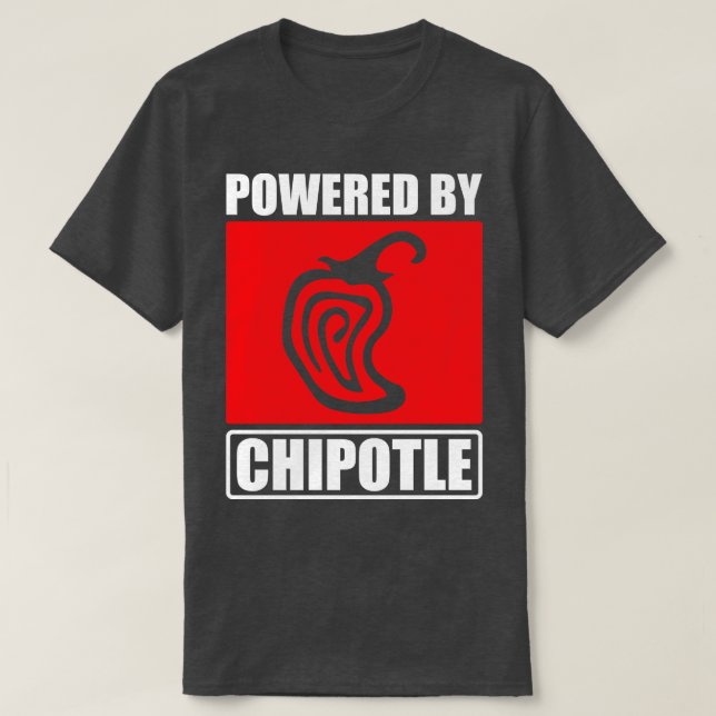 Camiseta Alimentado Por Chipotle (Frente do Design)