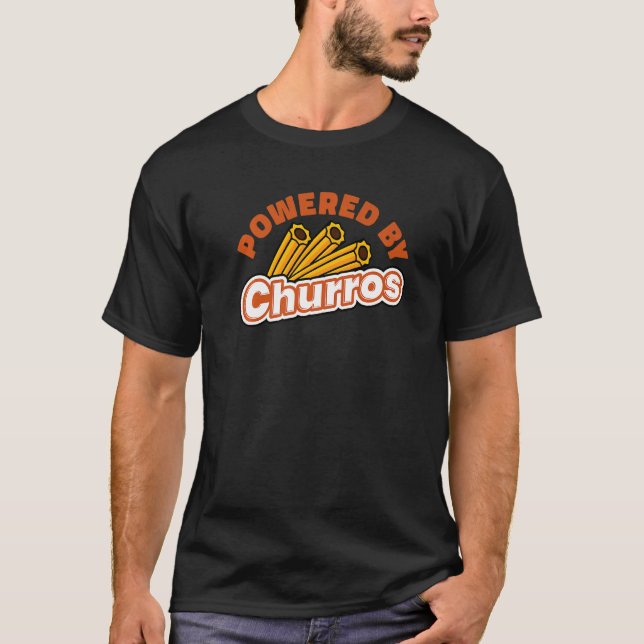 Camiseta Alimentado Por Churros Fried Bread Churros Premium (Frente)