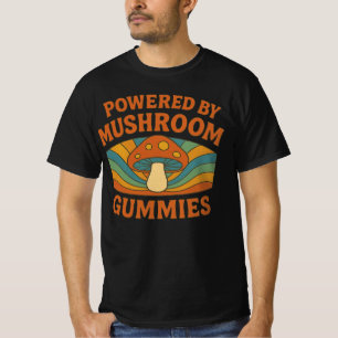 Camiseta Alimentado Por Cogumelos Embalados Engraçado   Cog