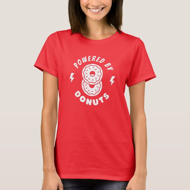 Camiseta Alimentado Por Donuts (Frente)