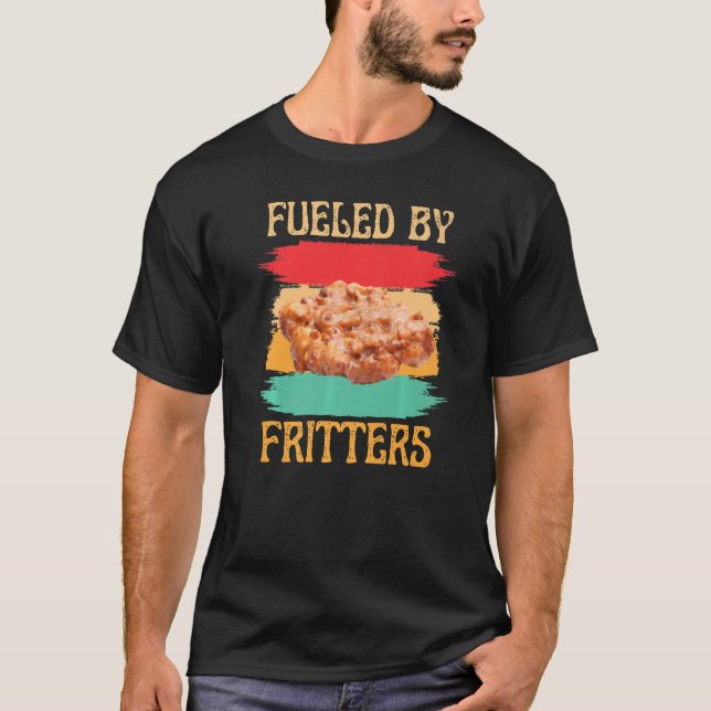 Camiseta Alimentado Por Fritters De Apple Retro Apple (Frente)