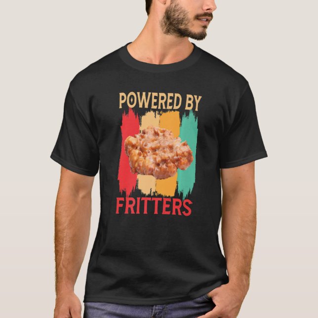 Camiseta Alimentado Por Fritters De Apple Retro Apple Fritt (Frente)