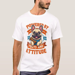 Camiseta Alimentado Por Guloseimas E Atitude Bulldog Francê