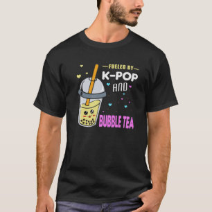 Camiseta Alimentado Por K-Pop E Chá De Bolha - Otaku