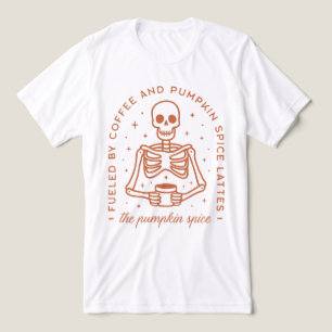 Camiseta Alimentado por latas de café e de abóbora