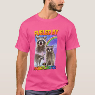 Camiseta Alimentado Por Micrplásticos Raccoon