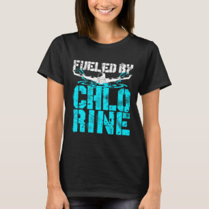Camiseta Alimentado por nadador de piscina de cloro
