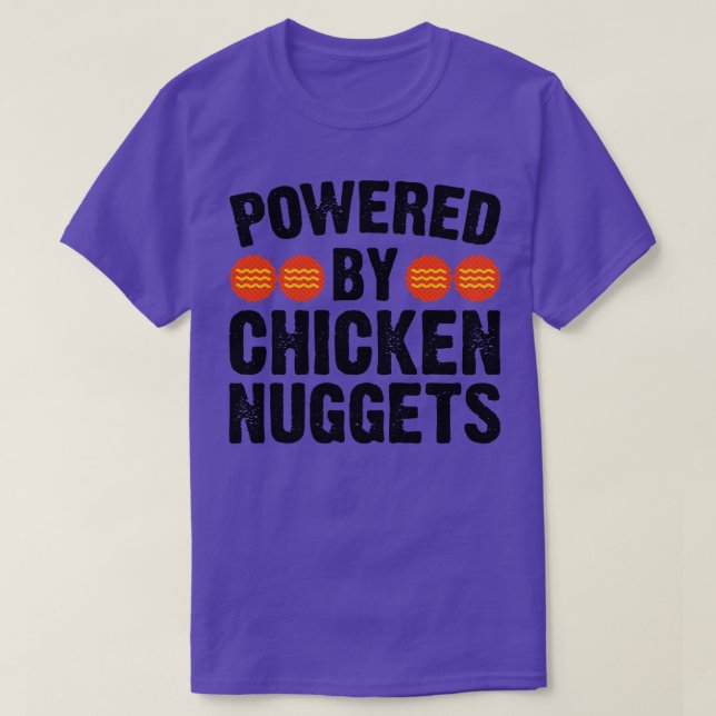 Camiseta Alimentado Por Nuggets De Frango (Frente do Design)