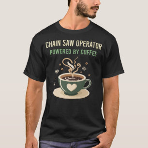 Camiseta Alimentado Por Operador De Rede De Café