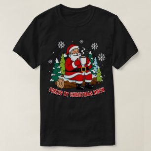 Camiseta Alimentado por Papais noeis de Natal