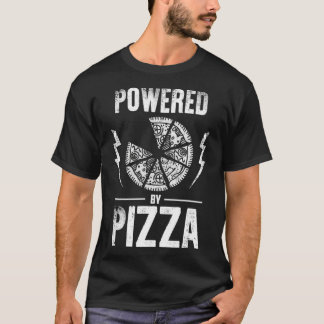 Camiseta Alimentado por Pizza Engraçado Pizza Lover