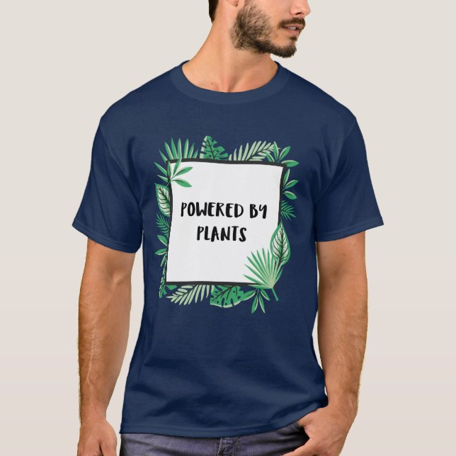 Camiseta Alimentado Por Plantas (Frente)