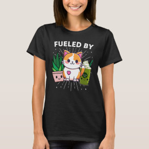 Camiseta Alimentado Por Plantas De Gatos Forçadas Matcha Ve