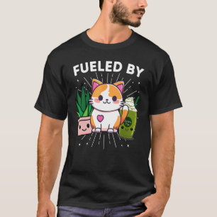 Camiseta Alimentado Por Plantas De Gatos Forçadas Matcha Ve