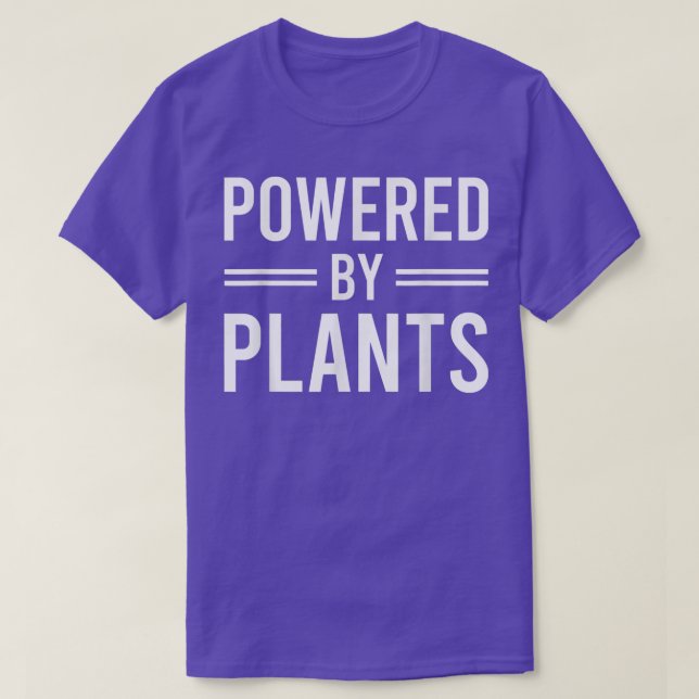 Camiseta Alimentado Por Plantas Vegetais Vegetais Vegan Wor (Frente do Design)
