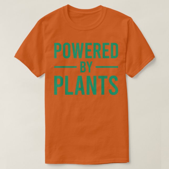 Camiseta Alimentado Por Plantas Vegetais Vegetais Vegan Wor (Frente do Design)