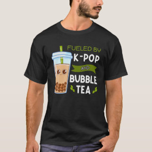Camiseta Alimentado Por Pop K E Bolha Chá Boba Tapioca