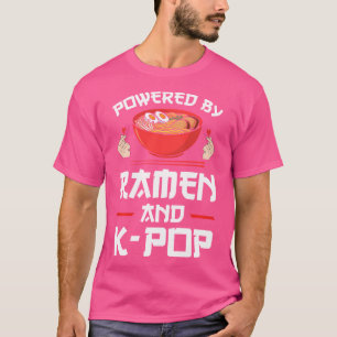 Camiseta Alimentado Por Ramen E K-Pop Ramen K-Pop