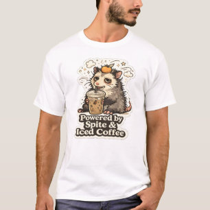 Camiseta Alimentado por Rancor e Possum de Café Gelado Ades