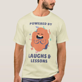 Camiseta Alimentado por Risadas e Lições Professor Divertid