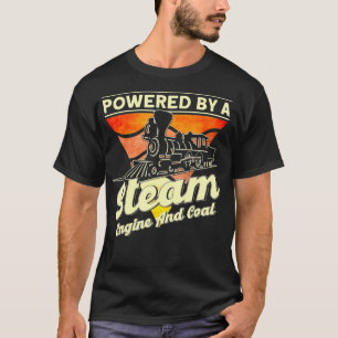 Camiseta Alimentado Por Um Motor A Vapor E Pelo Trem De Vap