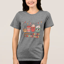 Camiseta Alimentado por Víblias de café e Feliz