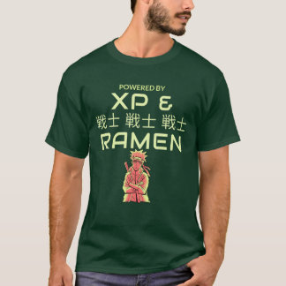Camiseta Alimentado por XP e Ramen