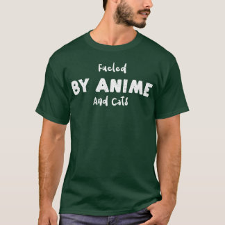 Camiseta Alimentados Por Gatos De Animes E Gatos