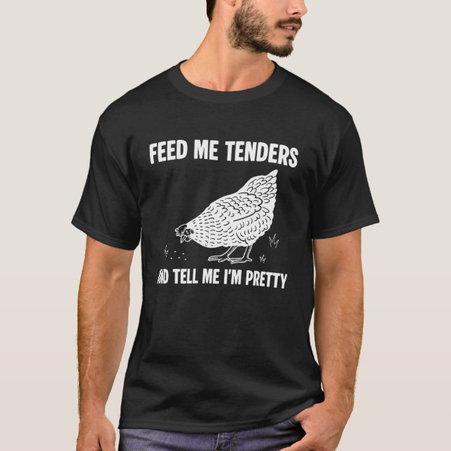 Camiseta Alimente-me com Tenders e Diga que Sou Frango Boni (Frente)