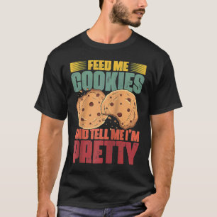 Camiseta Alimente-Me Cookies Retro Cookie Comer Para Um Coo