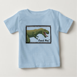 Camiseta Alimente-Me! Dinossauro Bebê T-Rex