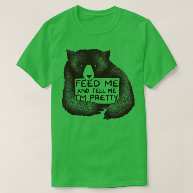Camiseta Alimente-me e diga-me que sou Bonito (Frente do Design)