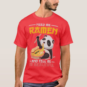 Camiseta Alimente-Me Ramen E Diga-me Que Sou Bonita Ramen