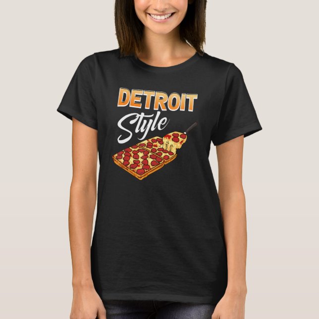 Camiseta Alimento Retangular de Crosta Grossa Estilo Detroi (Frente)