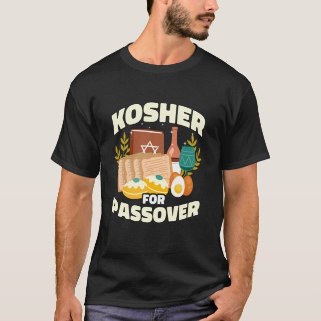 Camiseta Alimentos Kosher para o Feriado Judaico da Páscoa (Frente)